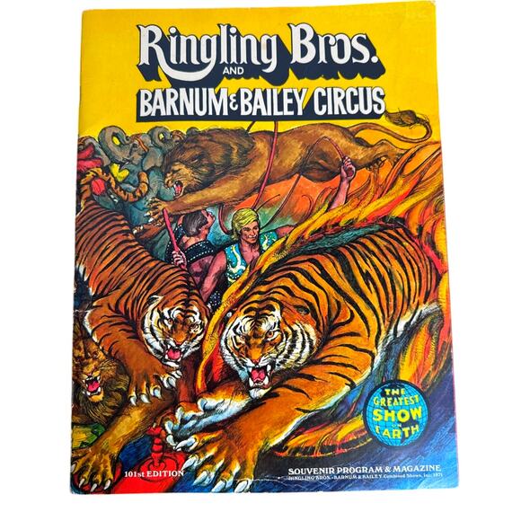 1971 Ringling Bros Circus Program 101st Edition Vintage Circus Photos Animals - Picture 1 of 8